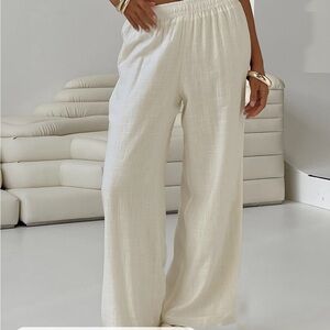 Louis Linen Blend Pants Off White